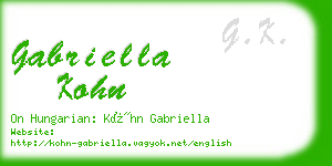 gabriella kohn business card